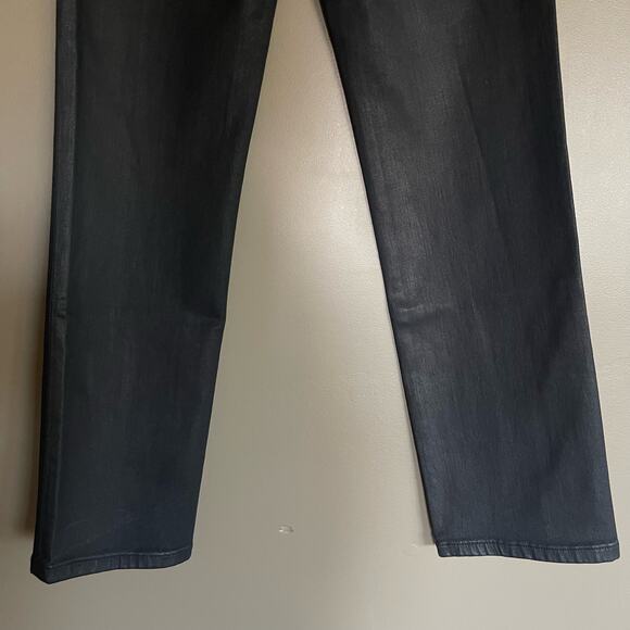 NWT DL1961 Patti Straight High Rise Jeans Sharkskin Black Grey Coated‎ Denim 23 - Picture 14 of 16